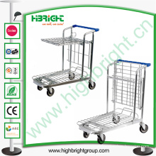 Warehouse Tablet Foldable Platform Trolley Cart